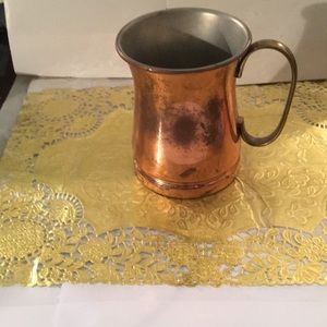 Tagus Portugal Copper Mug/ Tankard with brass handle